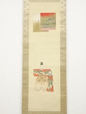 道具 ] - 道具 甲子（1924年） 近藤藍濤筆 立雛 三幅対 肉筆絹本掛軸